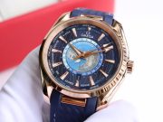 OMG Seamaster Aqua Teera 150 Meter Watch 41mm Gold Steel Diameter Blue Strap - Image 5