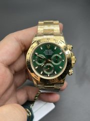 Rolxx Daytona Oyster Yellow Gold Green Dial 116508 Size:40mm - Image 8