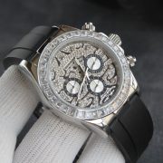 Rolxx Daytona "Eye of the Tiger" White Gold Dial Rubber Watch Band Size:40mm - Image 3