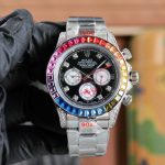 Rolxx Rainbow Daytona Black Diamond Size:40mm