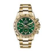 Rolxx Daytona Oyster Yellow Gold Green Dial 116508 Size:40mm