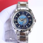 OMG Seamaster Aqua Teera 150 Meter Watch 41mm Dark Blue Diameter 316l Stainless Steel Strap