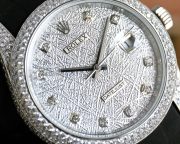 Rolxx Datejust Full Diamond Deluxe White Gold 41mm Luxury - Image 3