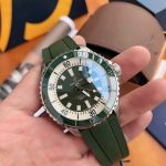 BRT Super Ocean 44mm Green Rubber Bracelet