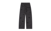 "Daisy" Long Work Pant Flowers Jeans "Black" 241 MPT086D HEMPBLK