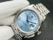 Rolxx Day Date Ice Blue Grooved Replica - Image 4