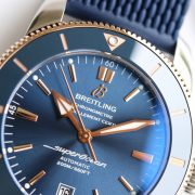 BRT Super Ocean 42mm Rose Gold Blue Rubber Braceket - Image 6