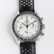 OMG Speedmaster 310.30.42.50.04.001 Movement 3861 Dial 42mm White Leather Strap