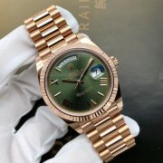 Rolxx Day-Date Rose Gold President Green Roman Dial 228235 - Image 7