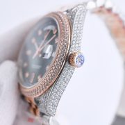 Rolxx Day-Date Full Diamond 40mm Luxury Green Dial - Image 4