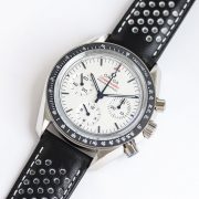 OMG Speedmaster 310.30.42.50.04.001 Movement 3861 Dial 42mm White Leather Strap - Image 3