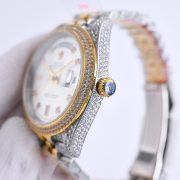 Rolxx Day-Date Full Diamond 40mm Luxury Steel Dial - Image 4