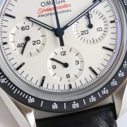 OMG Speedmaster 310.30.42.50.04.001 Movement 3861 Dial 42mm White Leather Strap - Image 5