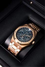 APS Rose Gold Blue Dial Replica - Image 3