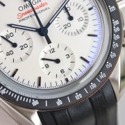 OMG Speedmaster 310.30.42.50.04.001 Movement 3861 Dial 42mm White Silica Gel Strap - Image 5