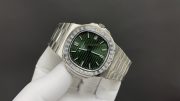 PP Nautilus Green Replica White Diamond