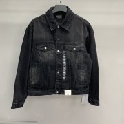 BLCG size logo offset denim jacket