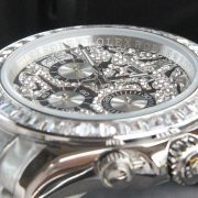 Rolxx Daytona "Eye of the Tiger" 40mm White Gold Dial Steel Watch Band Size:40mm - Image 4