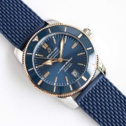BRT Super Ocean 42mm Rose Gold Blue Rubber Braceket - Image 8