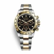Rolxx Daytona 116520 Gold Steel Black Size:40mm
