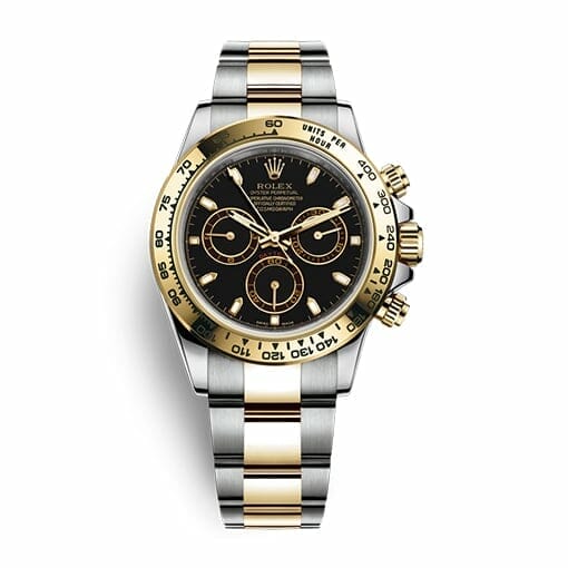 97BFD0E3-90EA-4F4B-B6C1-F98771B42160 Rolxx Daytona 116520 Gold Steel Black Size:40mm - Image 1