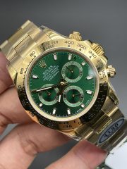 Rolxx Daytona Oyster Yellow Gold Green Dial 116508 Size:40mm - Image 2