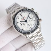 OMG Speedmaster 310.30.42.50.04.001 Movement 3861 Dial 42mm White Steel Strap - Image 3
