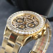 Rolxx Daytona "Eye of the Tiger" Gold Dial Steel Watch Band Size:40mm - Image 4