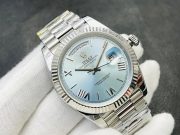 Rolxx Day Date Ice Blue Grooved Replica - Image 2