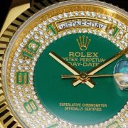 Rolxx Day-Date Belt Green Enamel full of Stars 36mm - Image 3