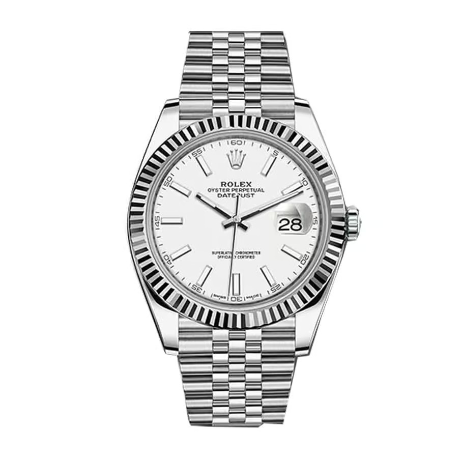 D571E513-B748-47AA-EAFE-8F98052540FD Rolxx Oyster Perpetual 41 White Replica - Image 1