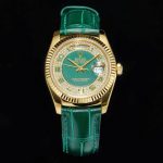 Rolxx Day-Date Belt Green Enamel full of Stars 36mm