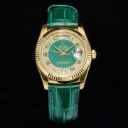 Rolxx Day-Date Belt Green Enamel full of Stars 36mm