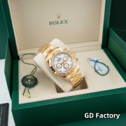 Rolxx Daytona Chronograph Gold Tone White Dial 116523 Oyster Size:40mm - Image 3