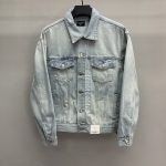 BLCG size logo offset denim jacket