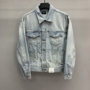 BLCG size logo offset denim jacket