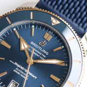 BRT Super Ocean 42mm Rose Gold Blue Rubber Braceket - Image 7