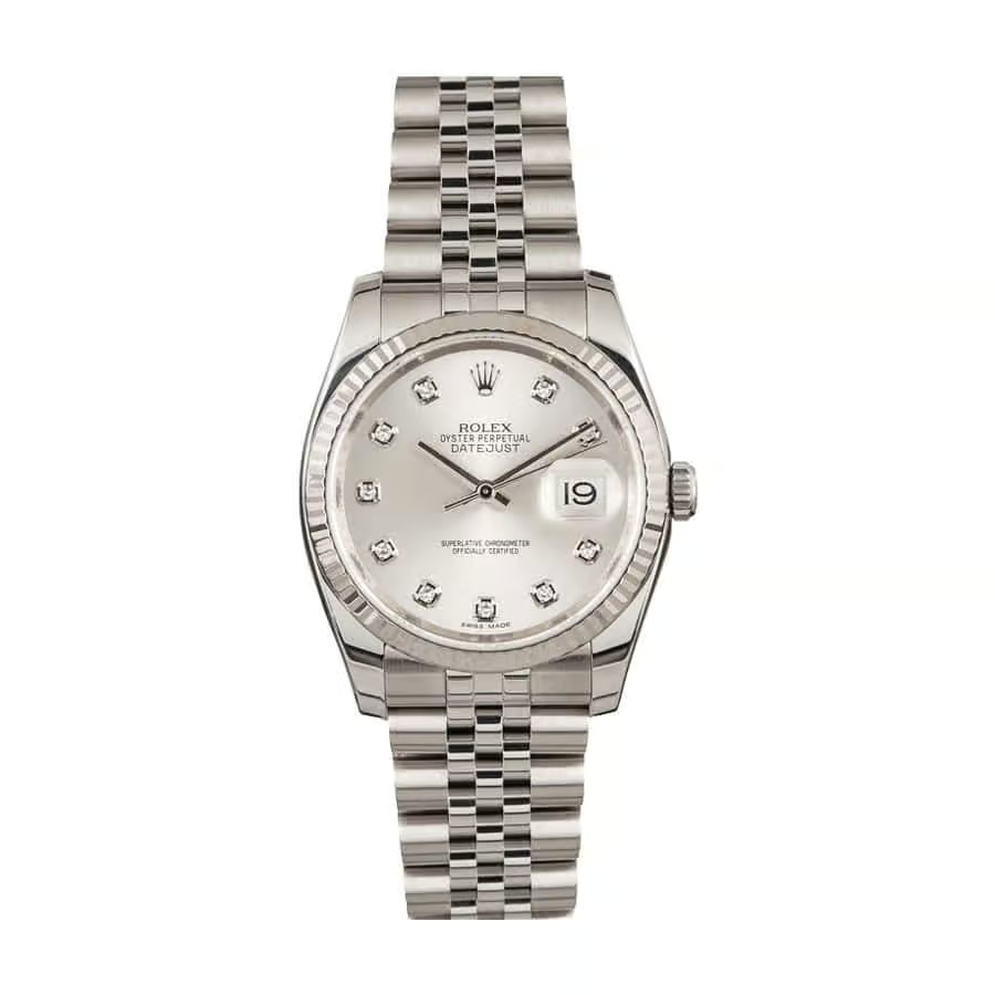 F6A8178C-3841-E9E3-0233-11CF2AB399D0 Rolxx Silver Watch Replica - Image 1