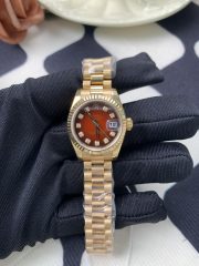 Rolxx DateJust 31 Yellow Gold Red Ombre Dlal - Image 7