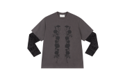 "Foliage" Double Layered Tee T-Shirt "Black" 241 WTS024P8 SOFTBLK