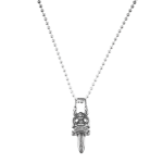 #10 DAGGER PENDANT W/ BALL CHAIN NECKLACE "Silver" CHRM0936
